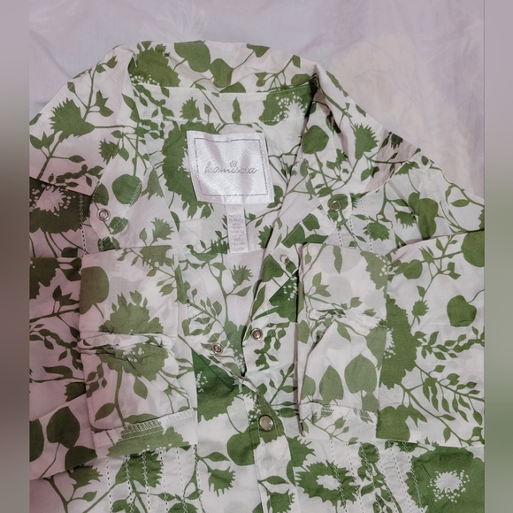 KAMISETA green floral print botton down shirt - Picture 4 of 4